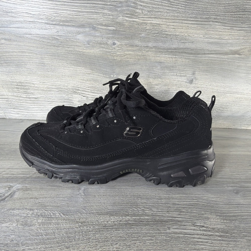 Skechers D'Lites 11949 Black Memory Foam Athletic Sneakers Women's Size US 8.5 - Picture 2 of 11